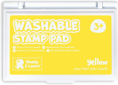 READY 2 LEARN Washable Stamp Pad - Yellow - Non-Toxic - Fade Resistant - Perfect for Scrapbooks, Posters and Cards in Saudi Arabia