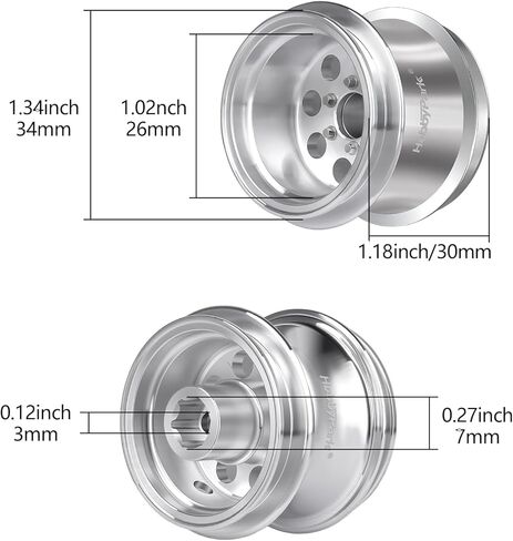 HobbyPark Aluminum 1.3" Wheel Rims Negative Offset Deep Dish Wheels for TRX4MT TRX-4MT F-150 K10 1/18 Scale Monster Truck Upgrades Replacement in Kuwait