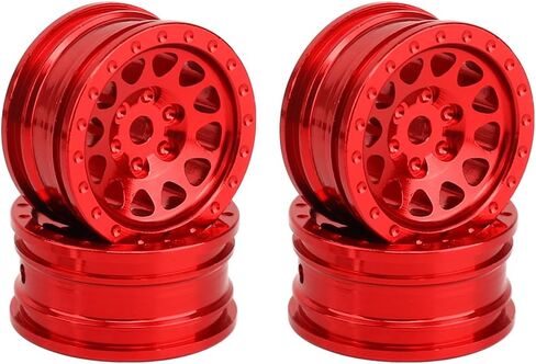 عجلات ألومنيوم مقاس 0.7 بوصة لأجزاء ترقية الزاحف المحورية SCX30 RC 1/30 (أسود) in Kuwait