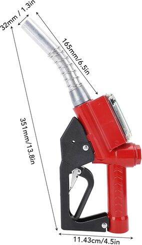 Keenso Electronic Fuel Nozzle, Digital Display Meter Auto Shut Off Gas Pump Handle with Anti Leakage Function, for Gasoline Kerosene Fuel Transfer in Kuwait