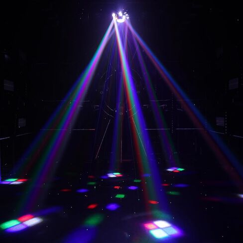 Moving Head DJ Lights, 150W RGBW LED 6 Arm Disco Ball Light with Mixed Lighting Effects, Sound Activated, DMX 512 Remote Control DJ Lights for Disco Club Wedding Party in Saudi Arabia
