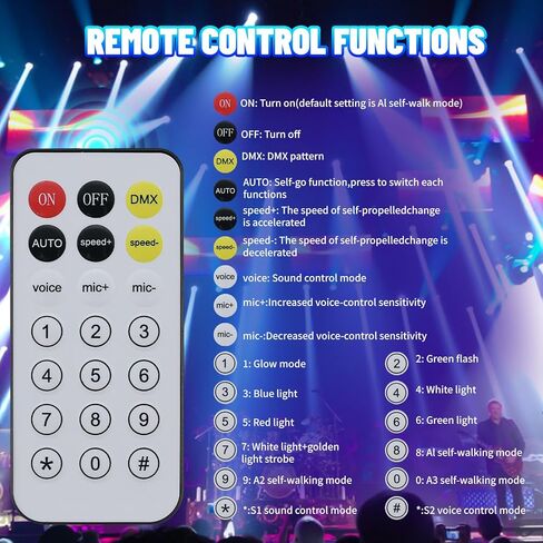 Moving Head DJ Lights, 150W RGBW LED 6 Arm Disco Ball Light with Mixed Lighting Effects, Sound Activated, DMX 512 Remote Control DJ Lights for Disco Club Wedding Party in Saudi Arabia