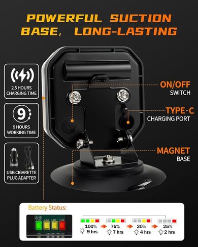 Wireless Trailer Lights Magnetic, LED Trailer Lights with Running, Turn Signal & Reverse Functions, 100FT 4&7-Pin Plug, Suitable for Trucks, Boats, RVs, Campers in Kuwait