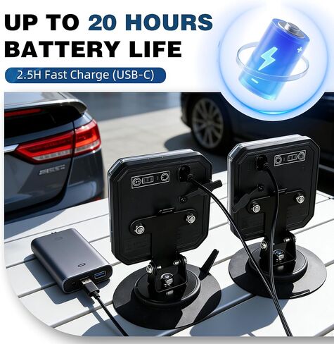 Wireless Trailer Lights Magnetic Kit, Rechargeable LED Towing Lights 164ft Stable Signal, IP67 Waterproof No Wiring Brake Turn Signal Tail Light for Truck, RV, Boat, Camper (DOT Compliant) in Kuwait