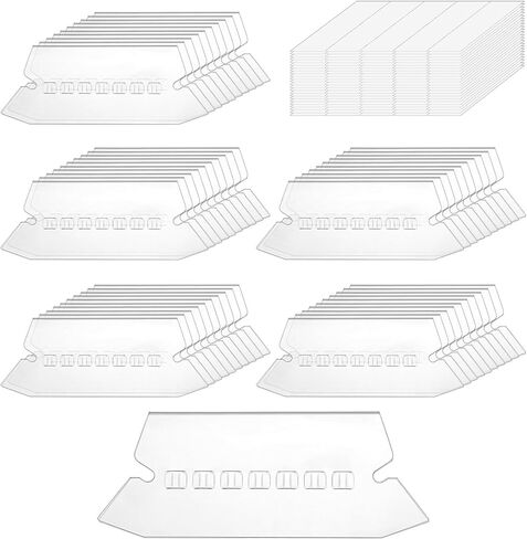 50 Pcs Hanging File Folder Labels, Reusable Identifiable Classification Tags for Office Document Organizing, Cabinet Filing and Home Paper Storage in Kuwait