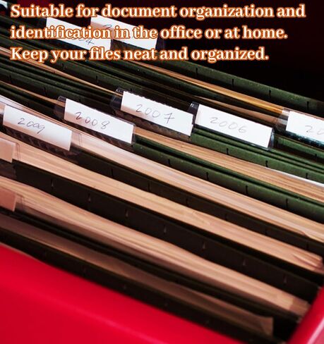 50 Pcs Hanging File Folder Labels, Reusable Identifiable Classification Tags for Office Document Organizing, Cabinet Filing and Home Paper Storage in Kuwait
