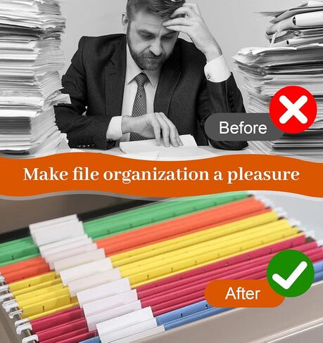 50 Pcs Hanging File Folder Labels, Reusable Identifiable Classification Tags for Office Document Organizing, Cabinet Filing and Home Paper Storage in Kuwait