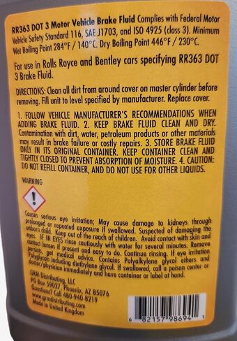 RR363 Heavy Duty Brake Fluid - 4 Pack in Kuwait