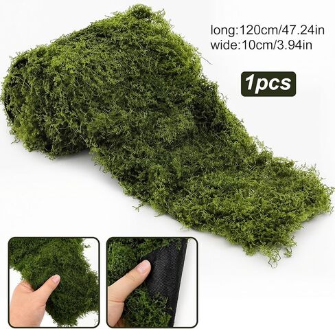 Fake Moss Mat, 3.94x47.24 Inch Artificial Moss Table Runner, Green Faux Moss Decor for Fairy Garden Crafts, Wedding Centerpieces, Garden & Woodland Party, DIY Enchanted Forest, Home Decor in Kuwait