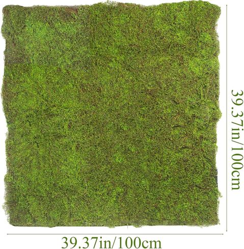FAICOIA Artificial Fake Moss for Decorating Crafts 39" x 39" Faux Moss for Plants Indoor Dark Green Faux Grass for Planters Crafts DIY Table Centerpieces Fairy Garden Floral Wedding 100 x 100cm in Saudi Arabia