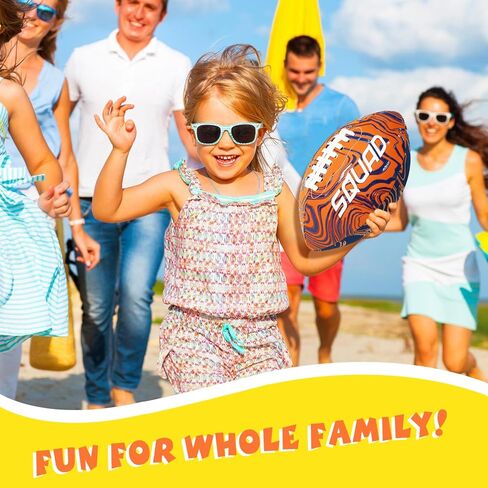 SQUAD Waterproof Football for Pool & Beach, Durable Fun Water Game Toy for Family, Teens, Adults - Strong Grip Pattern, Ideal Gift for Boys & Girls 8-15+ Year Old in Kuwait