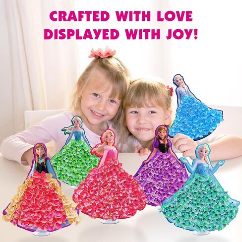 Poke Art Kit for Kids - Magical Princesses 8PCS Mess-Free Fabric Arts and Crafts Toys, DIY Poke-in Fun, Creative Activity Kits, Party Birthday Gifts for Girls Boys Ages 4, 5, 6, 7, 8, 9, 10 Years Old in Kuwait