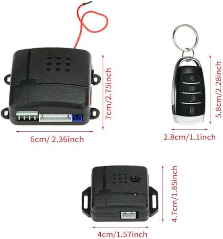 Shkalacar 12V Car Alarm System, Anti-Theft Horn Siren Universal Car Vehicle Security System Burglar Alarm Protection Anti-theft System 2 Remote, Car Keyless Entry System in Kuwait
