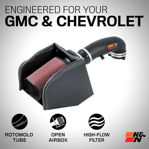 K&N Cold Air Intake System: High-Flow Air Filter, Increase Performance & Towing: Compatible with 1996-2000 (C2500 & SELECT MODELS), 57-3013-2 in Kuwait