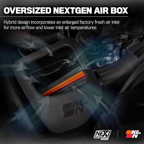 K&N NextGen Diesel Dryflow Cold Air Intake: Compatible with 2020-2026 Chevrolet/GMC; Silverado 2500 HD; Silverado 3500 HD; Sierra 2500 HD; Sierra 3500 HD; 50-3119D in Kuwait