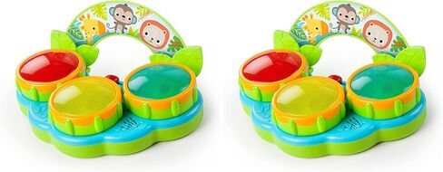 Bright Starts Safari Beats Musical Drum Toy with Lights, Ages 3 Months +, Multi in Kuwait