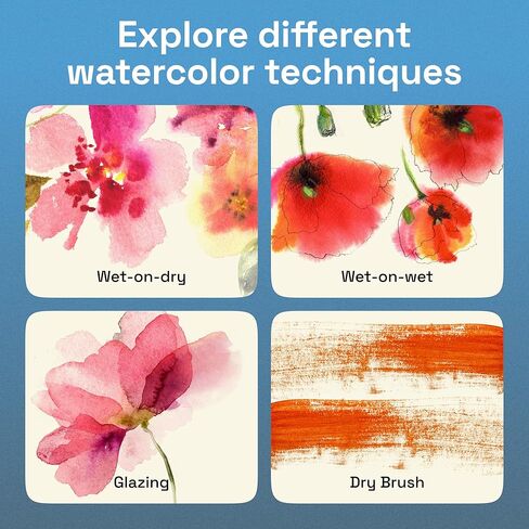 ARTISTRO 50 Colors Watercolor Paint Set - Portable Paint Set with Palette and Brush Pens - Travel Water Color Kit for Adults, Professionals, Kids - Art and Painting Supplies - Christmas Gift Idea in Saudi Arabia