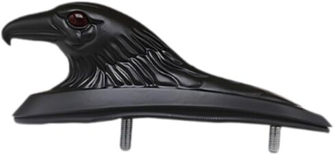 Motorcycle Front Fender Ornament Head Figurine Aluminum Mudguard Decorative Craft Decoration Accent Accessory, Black in Saudi Arabia