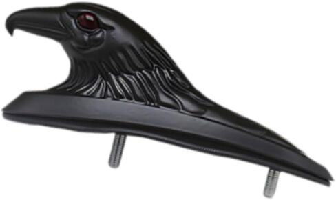 Motorcycle Front Fender Ornament Head Figurine Aluminum Mudguard Decorative Craft Decoration Accent Accessory, Black in Saudi Arabia
