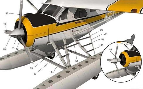 ZEZEFUFU 1:32 Scale DHC-2 Beaver Float Seaplane Paper Model Set Handmade DIY Paper Model for Collection Gift (Unassembled Kit) in Kuwait