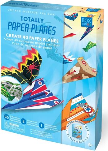 BOX CANDIY Totally Paper Planes Fold and Fly Origami Airplane Art Set to Make and Fly 40 Planes in Kuwait