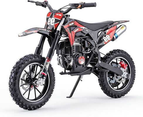 40CC Kids Dirt Bike, 4-Stroke Gas Powered Mini Motorcycle for Kids Ages 5-10, 25MPH Youth Off Road Bike with Dual Disc Brakes, Full Suspension, No Oil Mixing, Easy Start (Red) in Kuwait