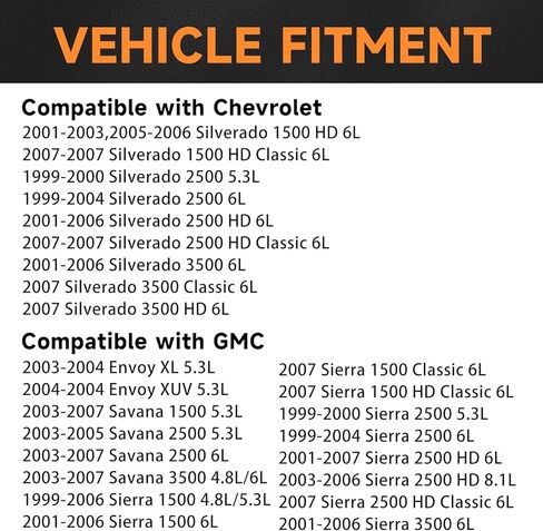 حزمة ملف الإشعال الدائري UF262 متوافقة مع 4.8L 5.3L 6.0L Chevy GMC Silverado 1500 2500 3500 Tahoe Suburban Express Sierra Savana Yukon Escalade Avalanche Envoy 2002 2003 2004 2005 2006، 8 قطع in Kuwait