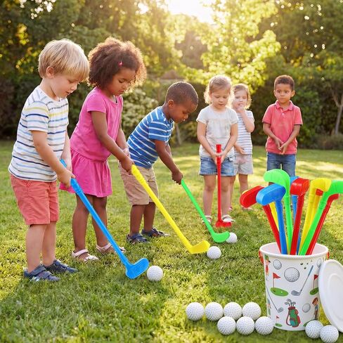 36 Pcs Plastic Mini Golf Clubs for Toddlers Kids Golf Party Favors Kids Golfs Clubs Toy Set Toy Balls for Outdoor Indoor Lawn Sports Birthday Gifts for Boys Girls in Kuwait