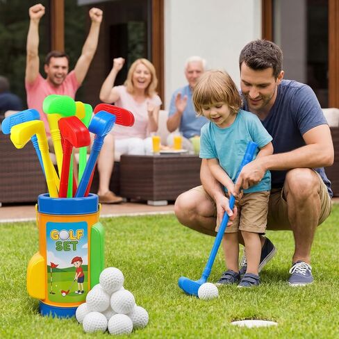 36 Pcs Plastic Mini Golf Clubs for Toddlers Kids Golf Party Favors Kids Golfs Clubs Toy Set Toy Balls for Outdoor Indoor Lawn Sports Birthday Gifts for Boys Girls in Kuwait