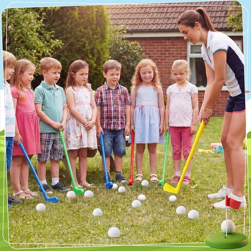 36 Pcs Plastic Mini Golf Clubs for Toddlers Kids Golf Party Favors Kids Golfs Clubs Toy Set Toy Balls for Outdoor Indoor Lawn Sports Birthday Gifts for Boys Girls in Kuwait