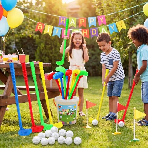36 Pcs Plastic Mini Golf Clubs for Toddlers Kids Golf Party Favors Kids Golfs Clubs Toy Set Toy Balls for Outdoor Indoor Lawn Sports Birthday Gifts for Boys Girls in Kuwait