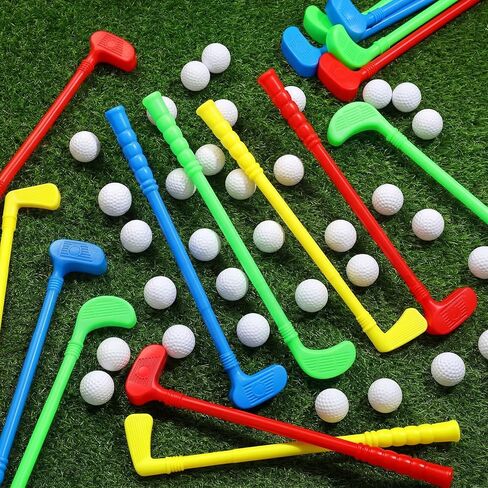 36 Pcs Plastic Mini Golf Clubs for Toddlers Kids Golf Party Favors Kids Golfs Clubs Toy Set Toy Balls for Outdoor Indoor Lawn Sports Birthday Gifts for Boys Girls in Kuwait