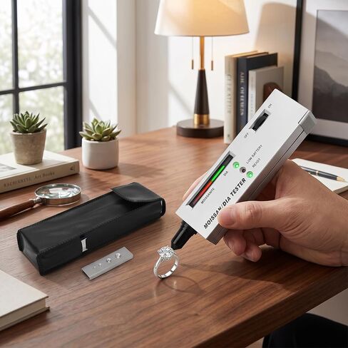 جهاز اختبار المجوهرات المحمول، كاشف شاشة LCD مع مؤشر LED وحامل حجر، لأماكن المزادات والمختبرات في متاجر المجوهرات in Kuwait