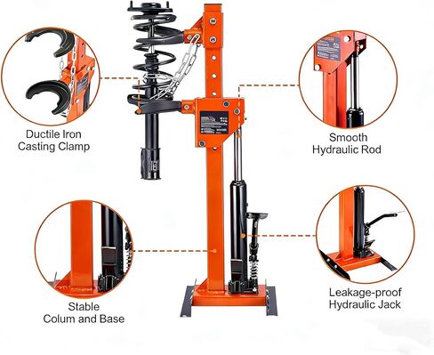 Hydraulic Spring Compressor, Foot-Operated Coil Shock Tool – Heavy Duty, Universal Fit for Cars/SUVs/Trucks, Professional for Shop & Home DIY in Kuwait