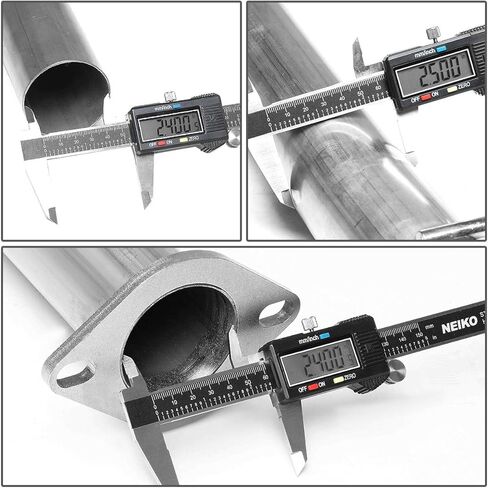 Auto Dynasty 2.4 Inches Round Burnt Muffler Tip Catback Exhaust System with Removable Silencer, Compatible with 2013-2015 Toyota Tacoma Crew/Extended Cab 2.7L, Stainless Steel in Kuwait