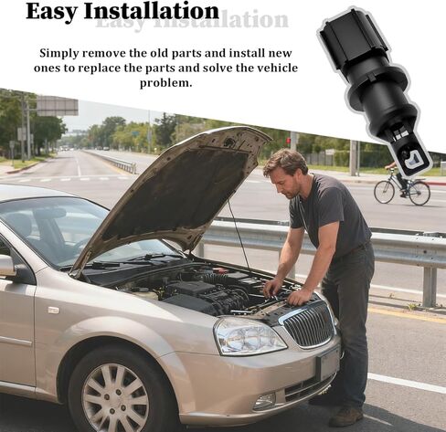 Osilly Car Air Intake Charge Temperature Sensor, OEM# 4606487AB 4606487AA Vehicle Air Cooler Temperature Sensor, Automotive Replacement Accessories, Compatible with Concord Caliber Compass in Kuwait