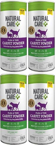 Natural Care Flea and Tick Carpet Powder - Flea Treatment for Rugs, Carpet, or Pet Bedding - 8.1 Ounce Canister in Saudi Arabia