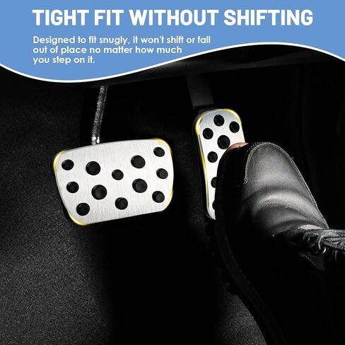 Autohua for Toyota Tacoma/Sequoia 2024 2025/Toyota Tundra 2022-2024 AT Non-Slip Accelerator and Brake Pad Pedals Cover No Drill Aluminum Brake Gas Accelerator Accessories in Saudi Arabia