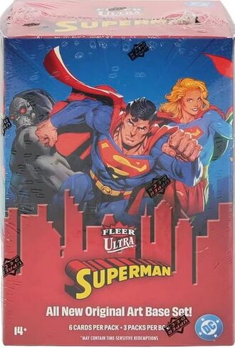 2026 Upper Deck Fleer Ultra Superman Factory Sealed Blaster Box with Chance for Blaster Exclusive Ultra Stars Green Parallels and Other Inserts in Kuwait