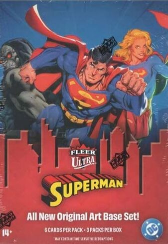 2026 Upper Deck Fleer Ultra Superman Factory Sealed Blaster Box with Chance for Blaster Exclusive Ultra Stars Green Parallels and Other Inserts in Kuwait