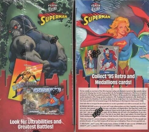 2026 Upper Deck Fleer Ultra Superman Factory Sealed Blaster Box with Chance for Blaster Exclusive Ultra Stars Green Parallels and Other Inserts in Kuwait