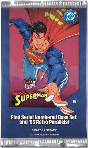 2026 Upper Deck Fleer Ultra Superman Factory Sealed Blaster Box with Chance for Blaster Exclusive Ultra Stars Green Parallels and Other Inserts in Kuwait