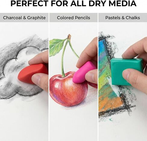 Scented Kneaded Erasers, 40 Pack Kneadable Erasers with Plastic Cases, 8 Colors 8 Scents, Moldable Eraser Putty for Drawing Sketching Drafting Writing (Drink-Themed) in Kuwait