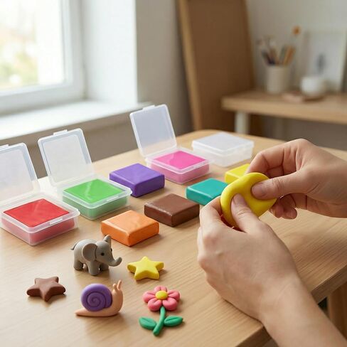 Scented Kneaded Erasers, 40 Pack Kneadable Erasers with Plastic Cases, 8 Colors 8 Scents, Moldable Eraser Putty for Drawing Sketching Drafting Writing (Drink-Themed) in Kuwait
