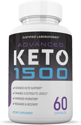 Advanced Keto 1500 Keto Pills 1275MG New & Improved Formula Contains Apple Cider Vinegar Extra Virgin Olive Oil Powder Green Tea Leaf 60 Capsules in Saudi Arabia