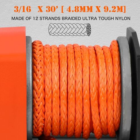 ZESUPER 2500 lb 12V DC Electric Winch 30 ft Synthetic Rope Off Road Waterproof UTV ATV Boat Winch Kits with Wireless Remote,Handheld Switch in Saudi Arabia