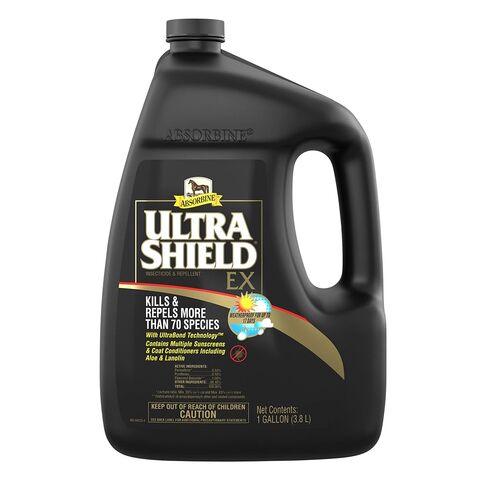 Absorbine UltraShield EX 128oz Insecticide, Kills & Repels Flies, Mosquitoes, Ticks, Fleas, Lice, Use on Horses, Dogs, Premises in Saudi Arabia