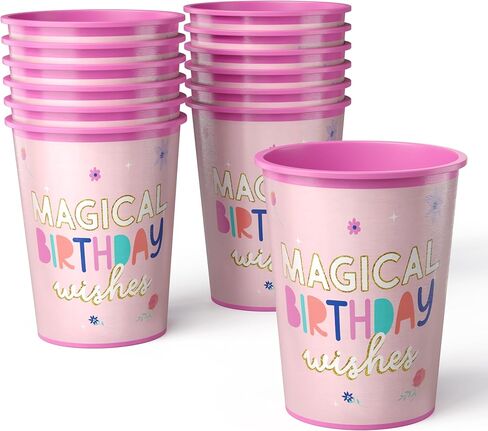 Amscan Pack of 12 Reusable 16 oz Plastic Cups – Durable Party Cups for Kids, Stackable and BPA-Free – Fun Level Up Gaming Theme Design for Birthdays, Parties, Summer & More in Saudi Arabia