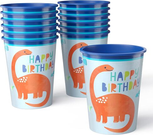 Amscan Pack of 12 Reusable 16 oz Plastic Cups – Durable Party Cups for Kids, Stackable and BPA-Free – Fun Level Up Gaming Theme Design for Birthdays, Parties, Summer & More in Saudi Arabia