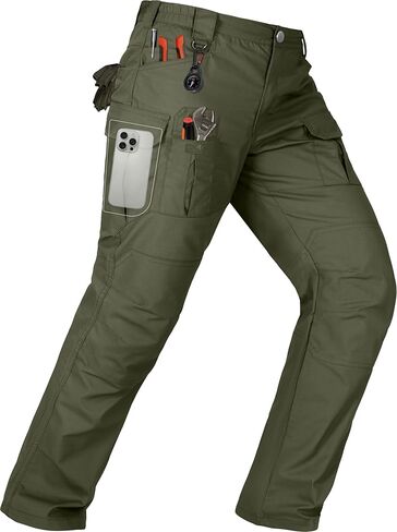 Men's Tactical Pants Water Resistant Stretch Ripstop Cargo Pants Lightweight Outdoor EDC Work Hiking Pants in Saudi Arabia